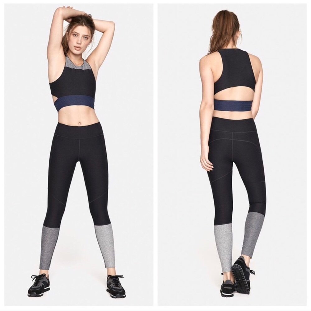 OV Running woman 7/8 dipped leggings charcoal ash